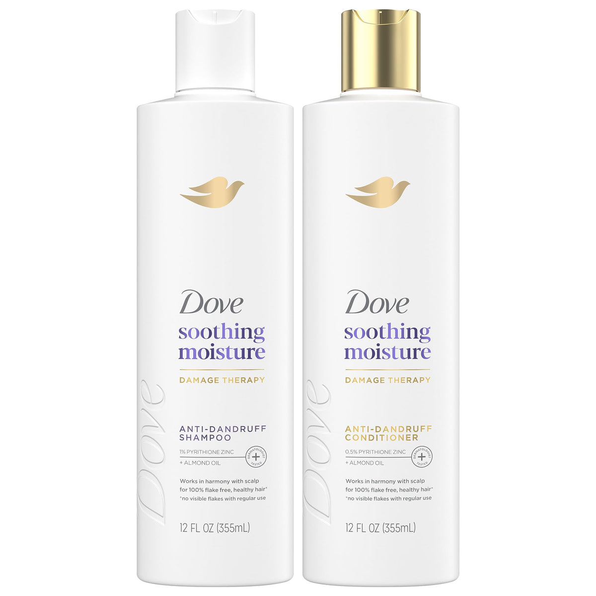 Dove DermaCare set: champú y acondicionador para cabello suave y sin caspa.