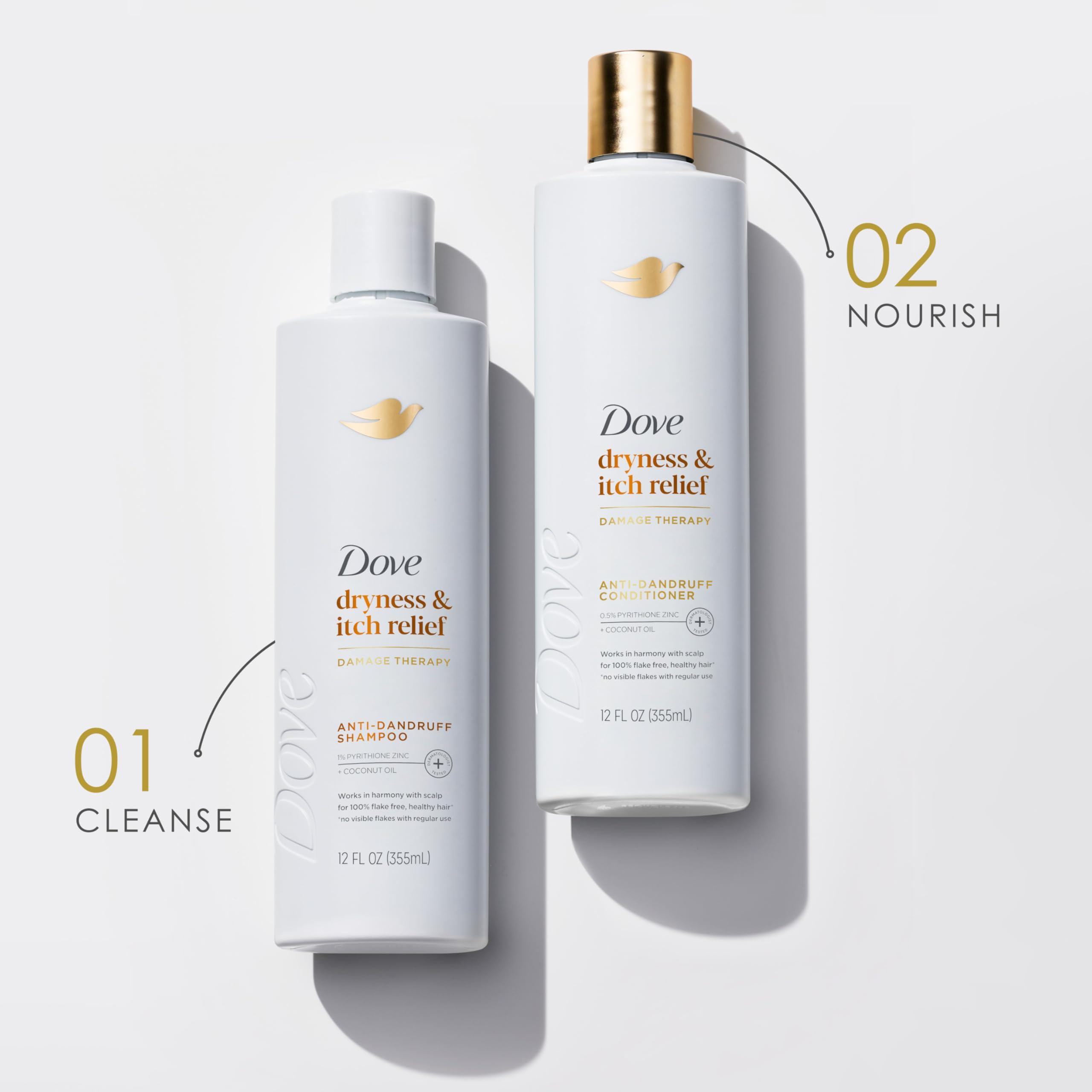 Set de dos piezas Dove DermaCare, listo para tu rutina capilar.