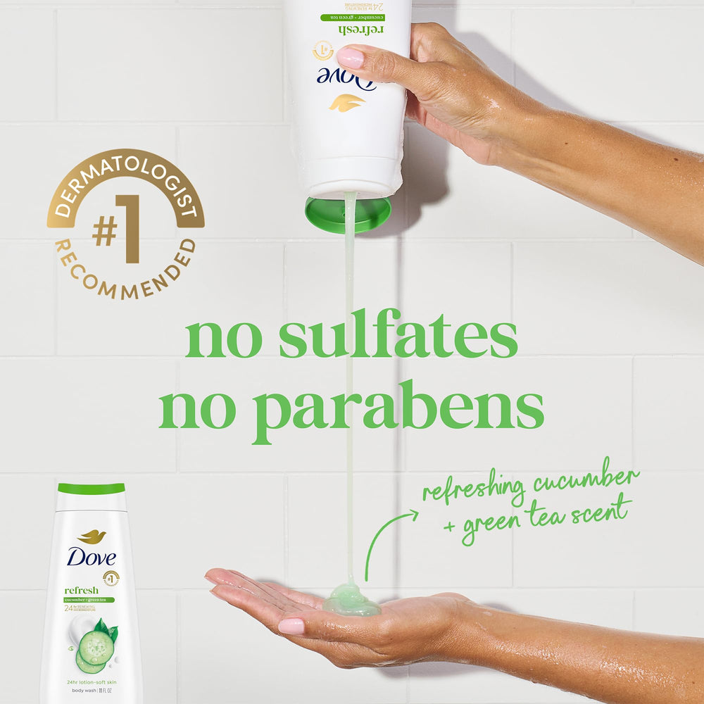 Desodorante Dove 72 horas con fragancia pepino y té verde.