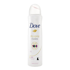 Dove desodorante aerosol seco, acabado claro para piel suave.