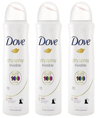 Dove desodorante aerosol seco invisible, evita manchas en la ropa.