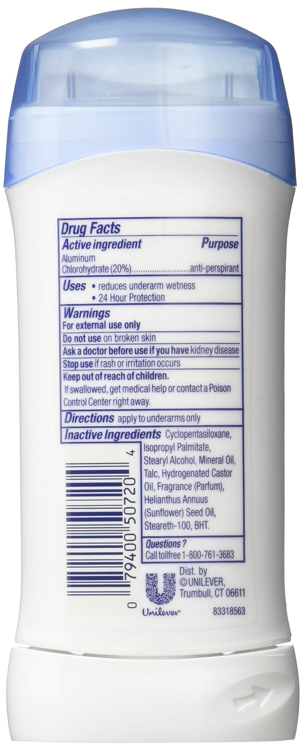 Dove Desodorante Invisible Solid Polvo, aplicación suave para el día a día.