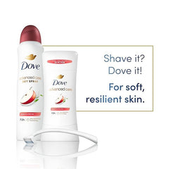 Dove desodorante en barra, fragancia manzana y té blanco, aroma refrescante diario.