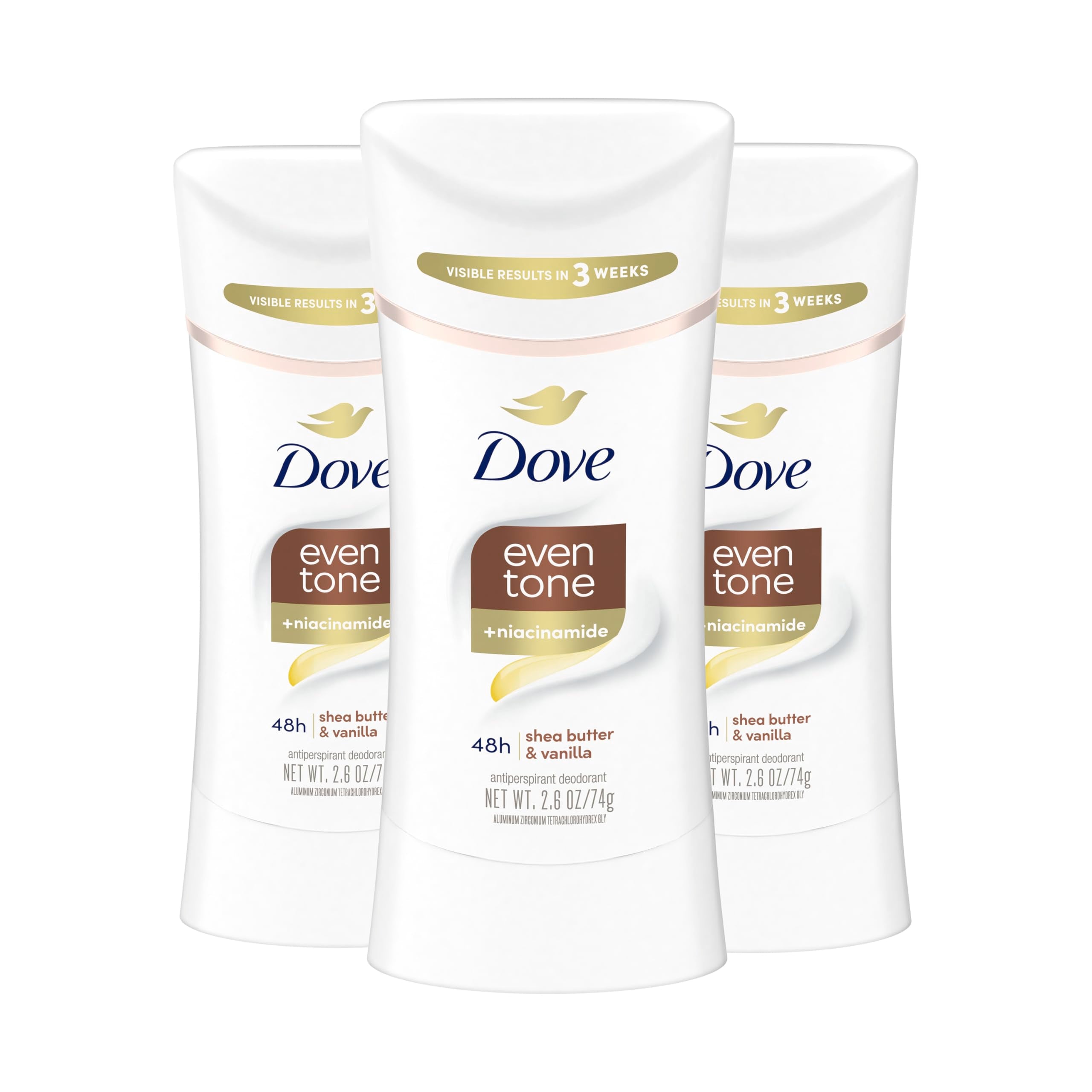 Dove desodorante en barra tono uniforme con manteca de karité para piel suave
