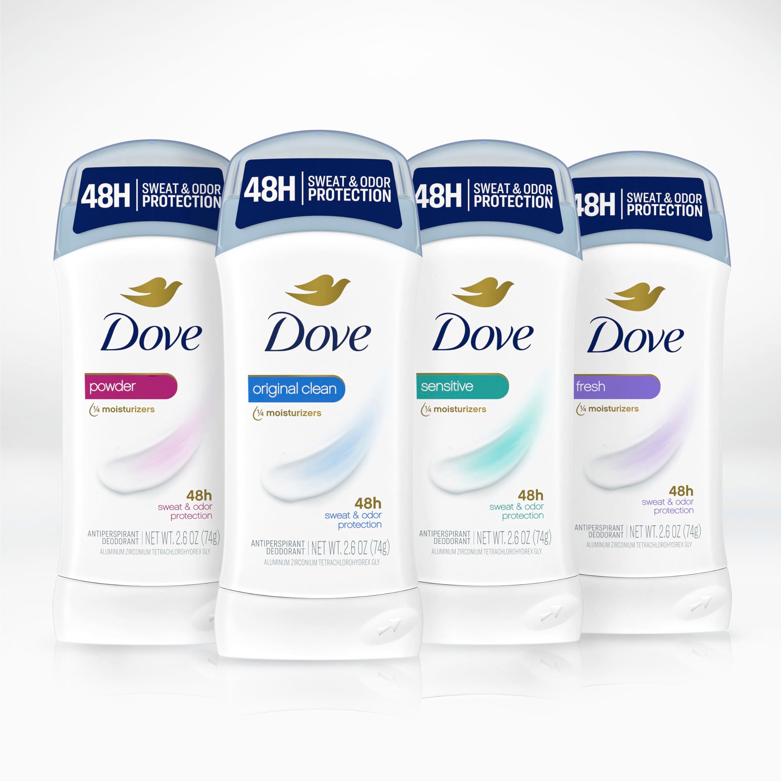 Dove desodorante invisible en barra con aroma polvo para un día fresco