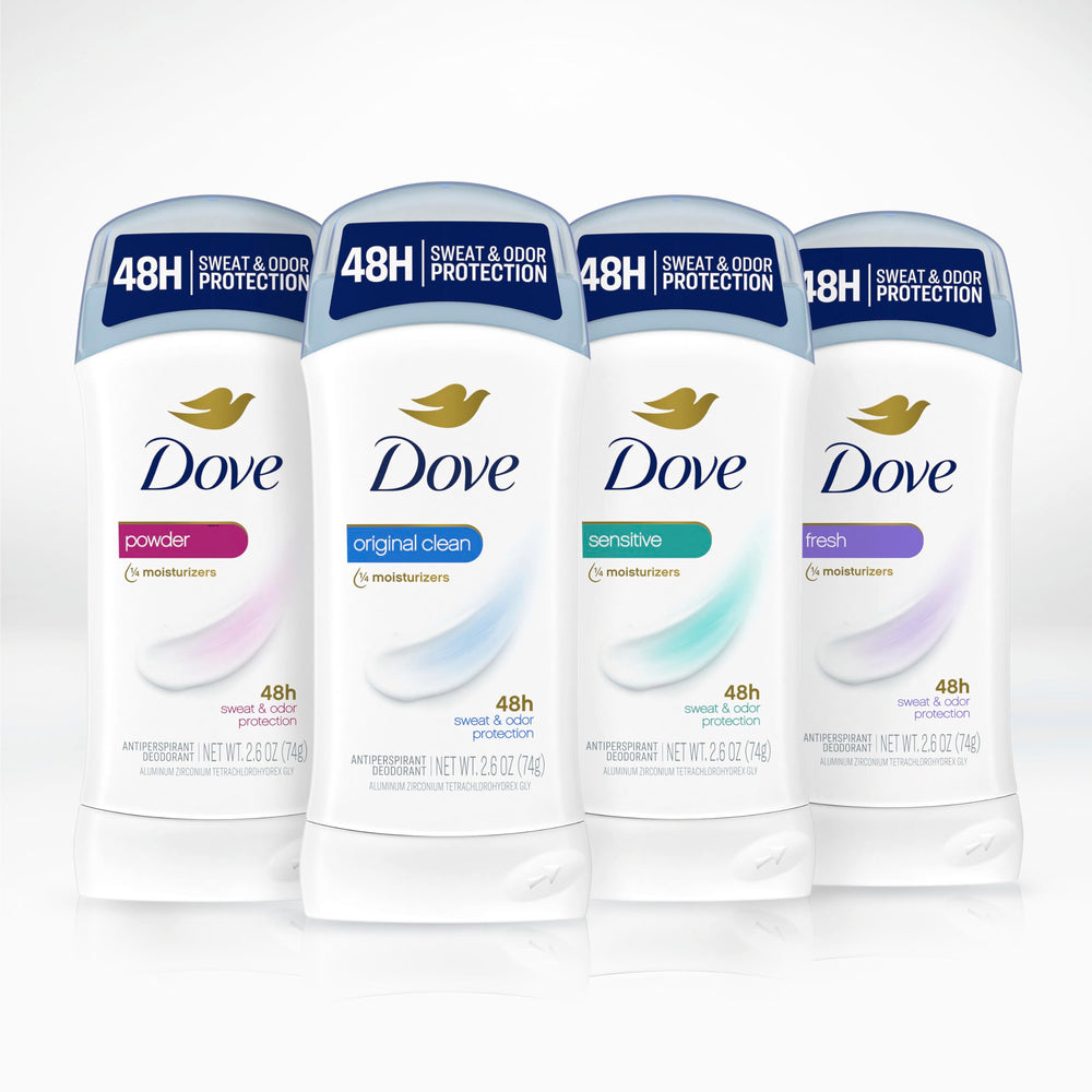 Dove desodorante invisible en barra con aroma polvo para un día fresco
