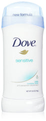 Dove desodorante invisible sensible sólido 76 ml, empaque de 6 unidades para uso diario.