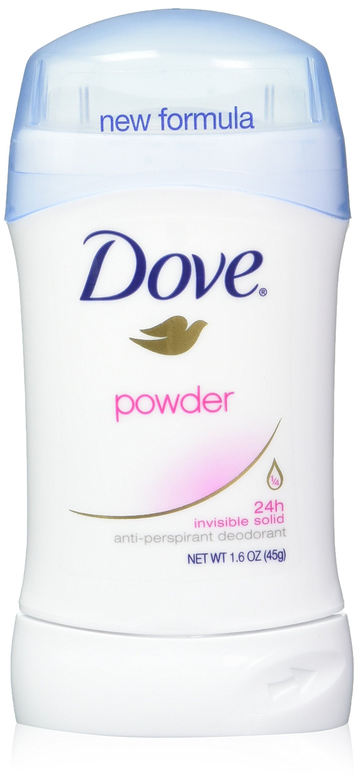 Dove Desodorante Invisible Sólido, polvo, 47 ml, protección 24 h para uso diario.