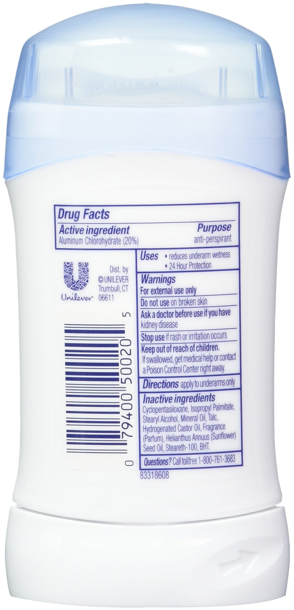 Desodorante Dove Invisible Sólido 47 ml, textura suave para aplicar diariamente.
