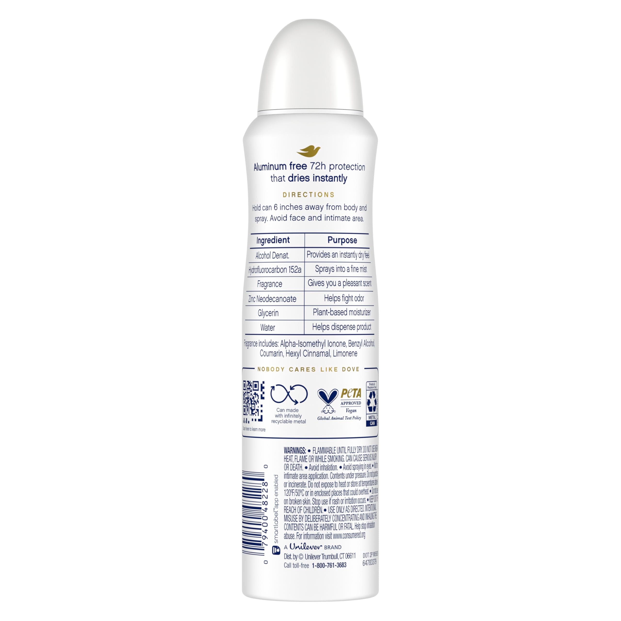 Dove desodorante sin aluminio, aplicación en axila para frescura duradera.