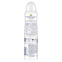 Dove desodorante sin aluminio, aplicación en axila para frescura duradera.
