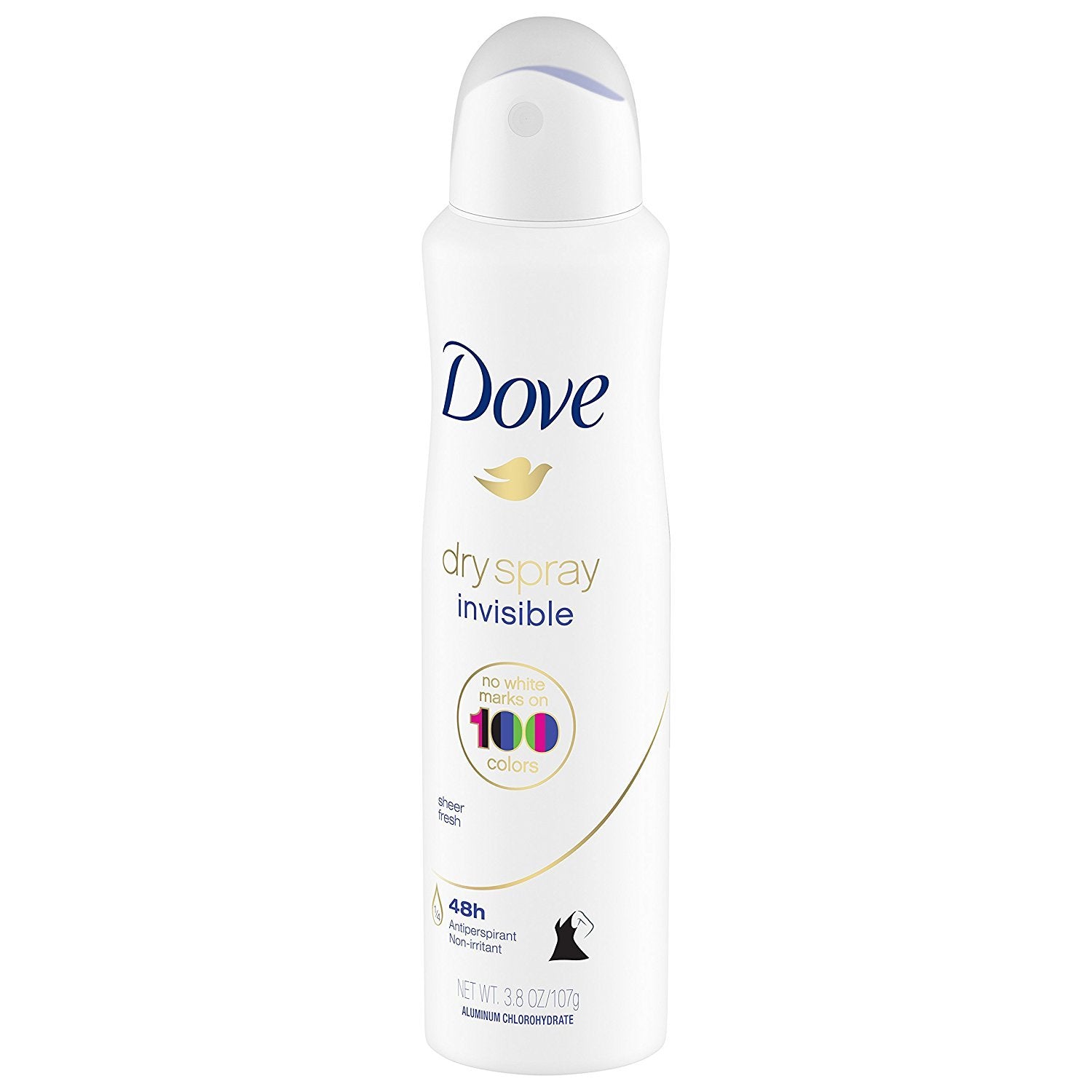 Paquete de tres desodorantes Dove spray seco invisible para ahorro.