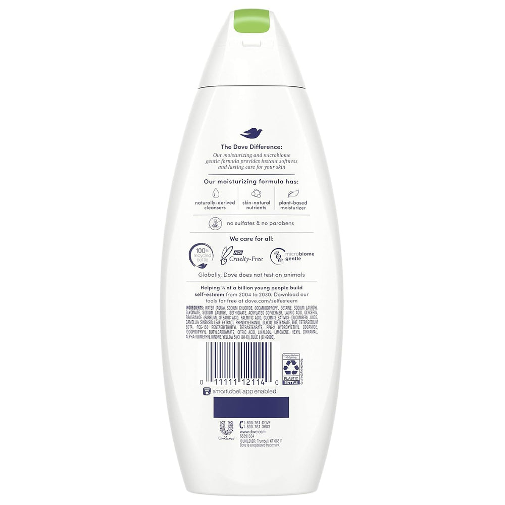 Dove Ducha corporal hidratante, textura cremosa para piel suave.