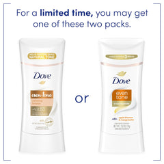 Dove Equilibrio de Tono empaque con fragancia floral.
