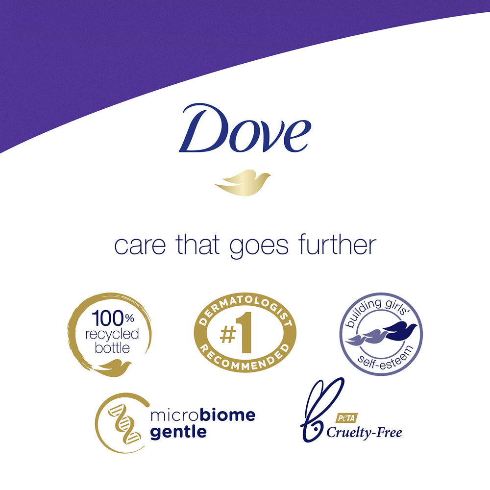 Dove espuma ducha lavanda-camomila, genera espuma suave para la piel.