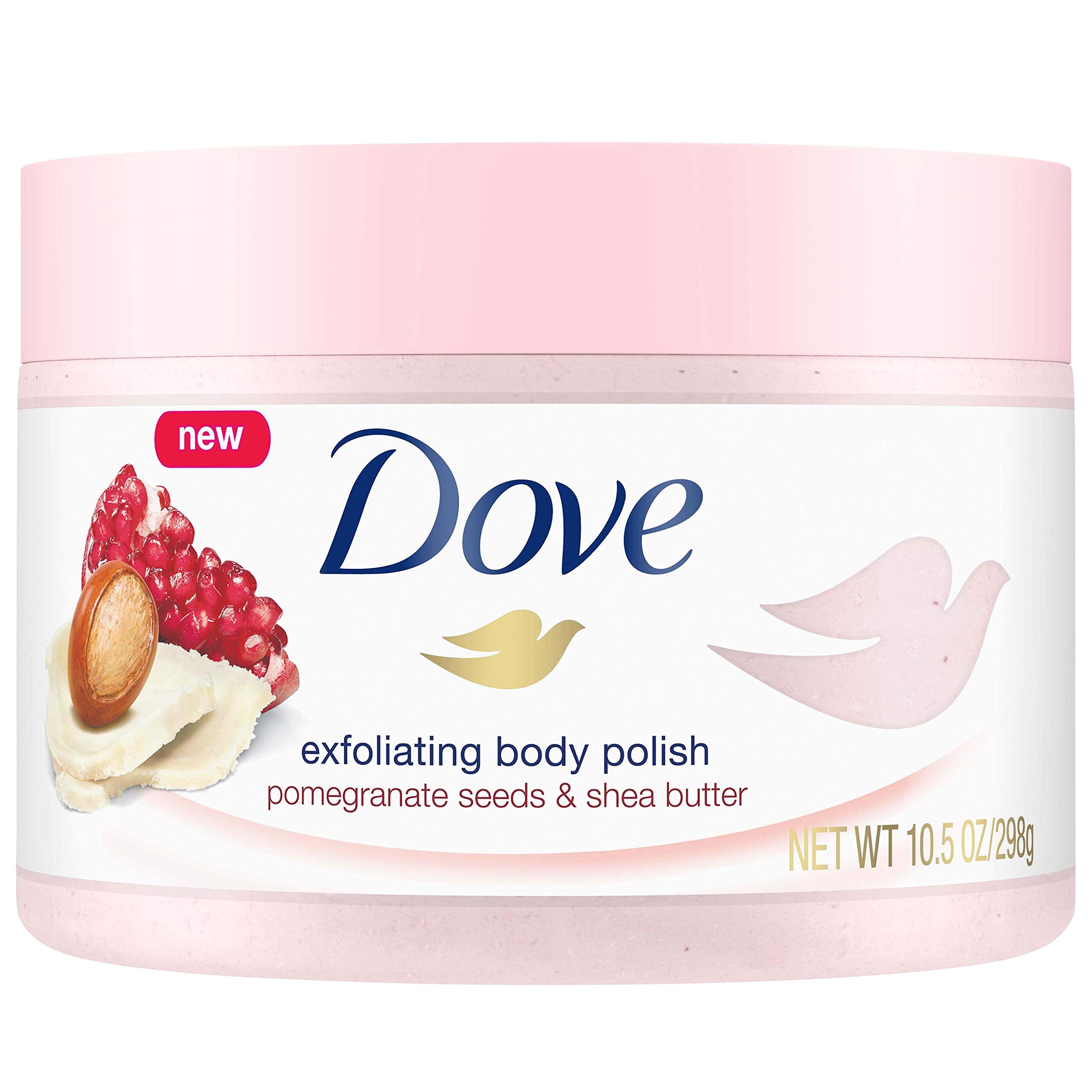Dove exfoliante corporal pulido con granada y manteca de karité en botella