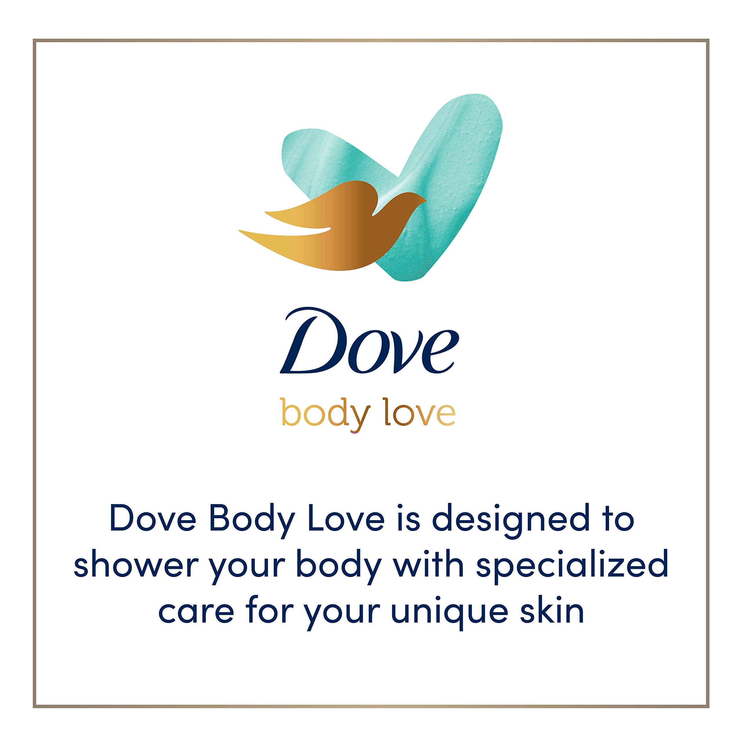 Dove Exfoliate Away Body Polish impulsa la humedad para la piel durante el uso.