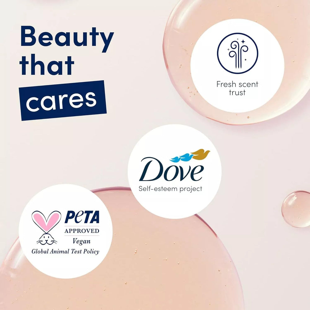 Dove Fragancia rosa madera y polvo: aroma sutil durante todo el día.