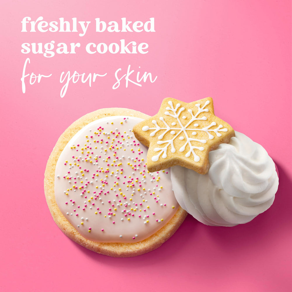 Dove gel de ducha galleta de azúcar, aroma navideño, experiencia festiva.