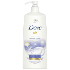 Dove Gel de Ducha Invierno, botella visible, ideal para duchas diarias y piel suave.