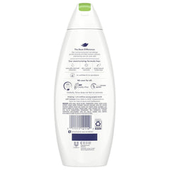 Dove Gel de Ducha Pepino y Té Verde, botella en primer plano, aroma fresco.