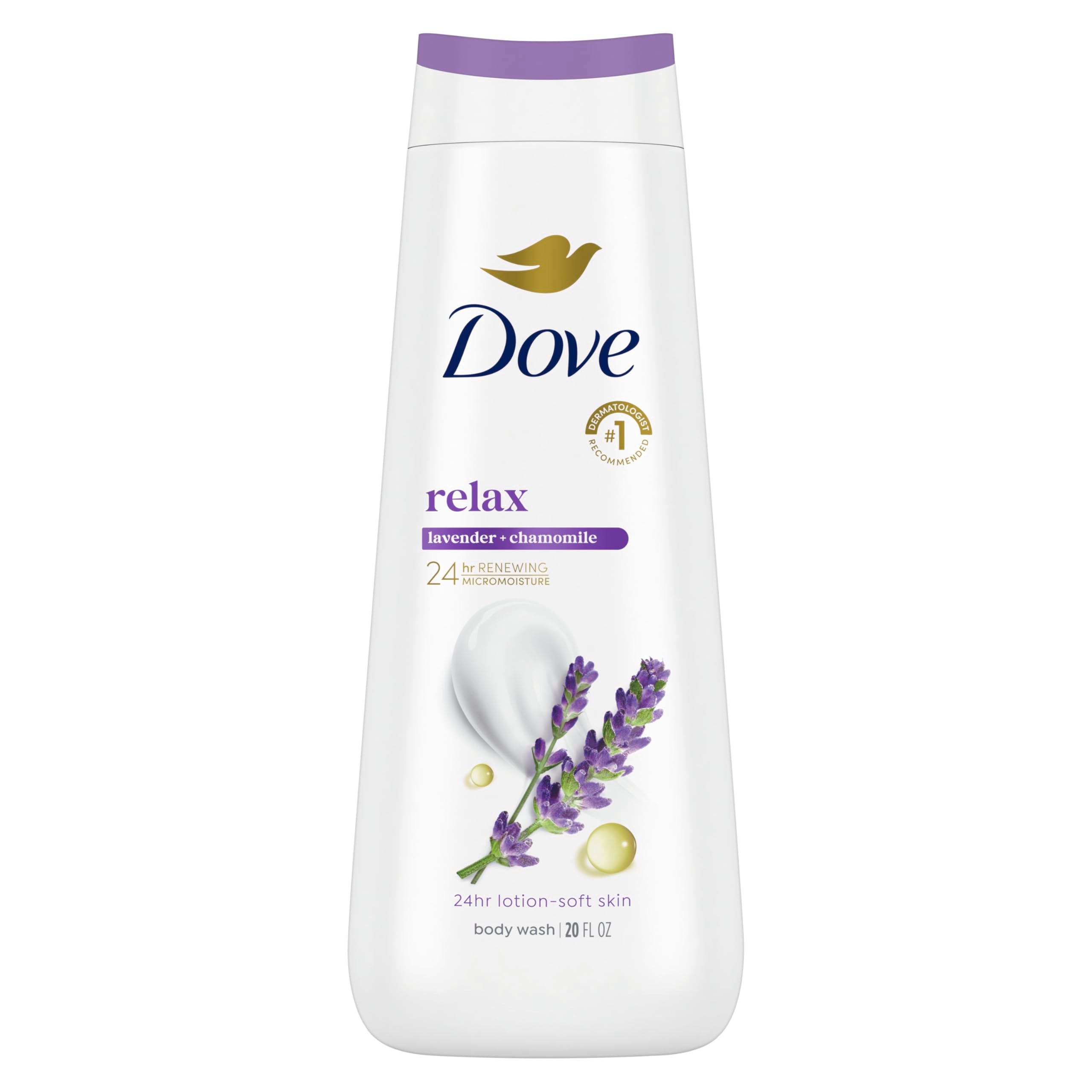 Dove gel de ducha relajante con lavanda y manzanilla para piel suave y calmada