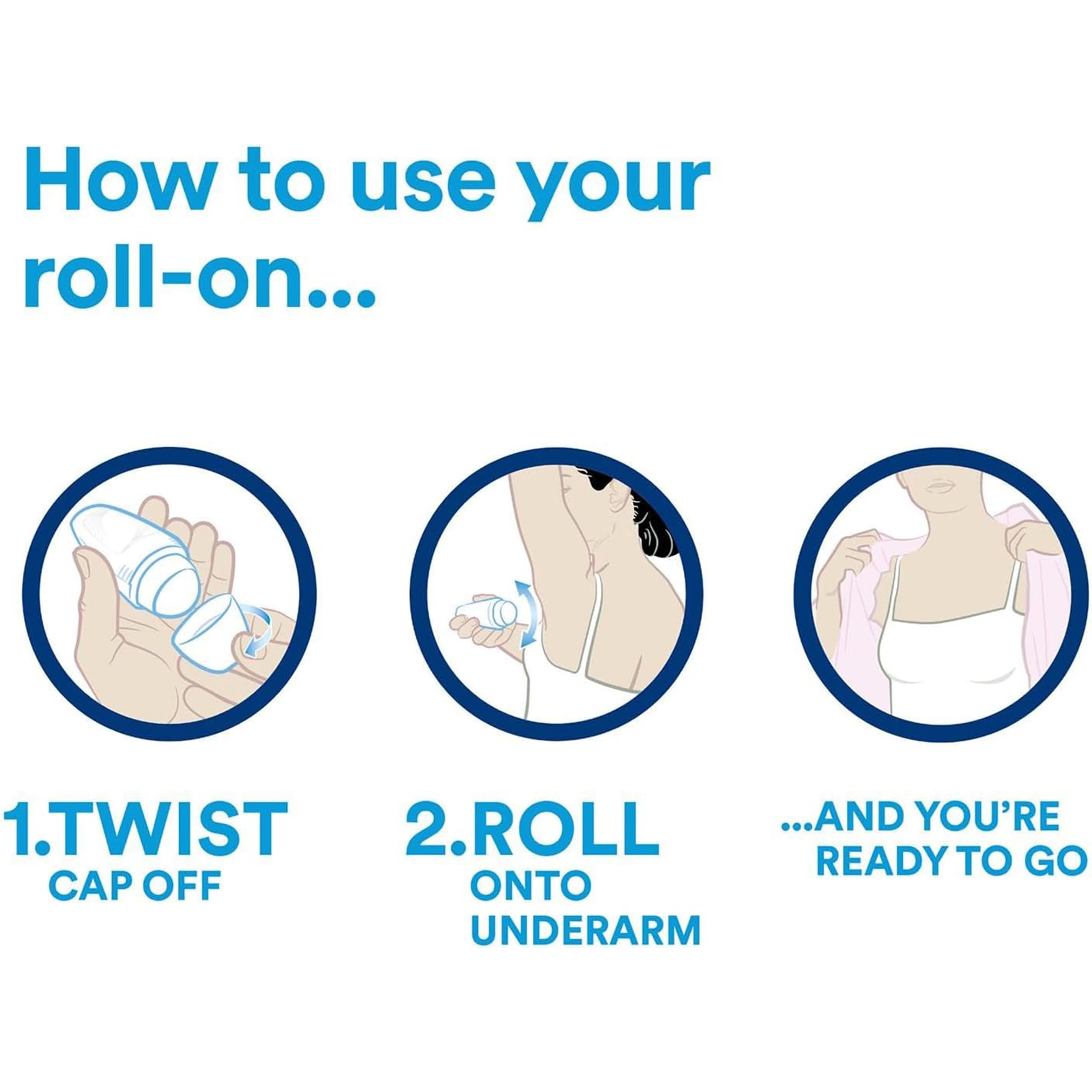 Dove Go Fresh desodorante roll-on se aplica rápido y seca sin dejar manchas