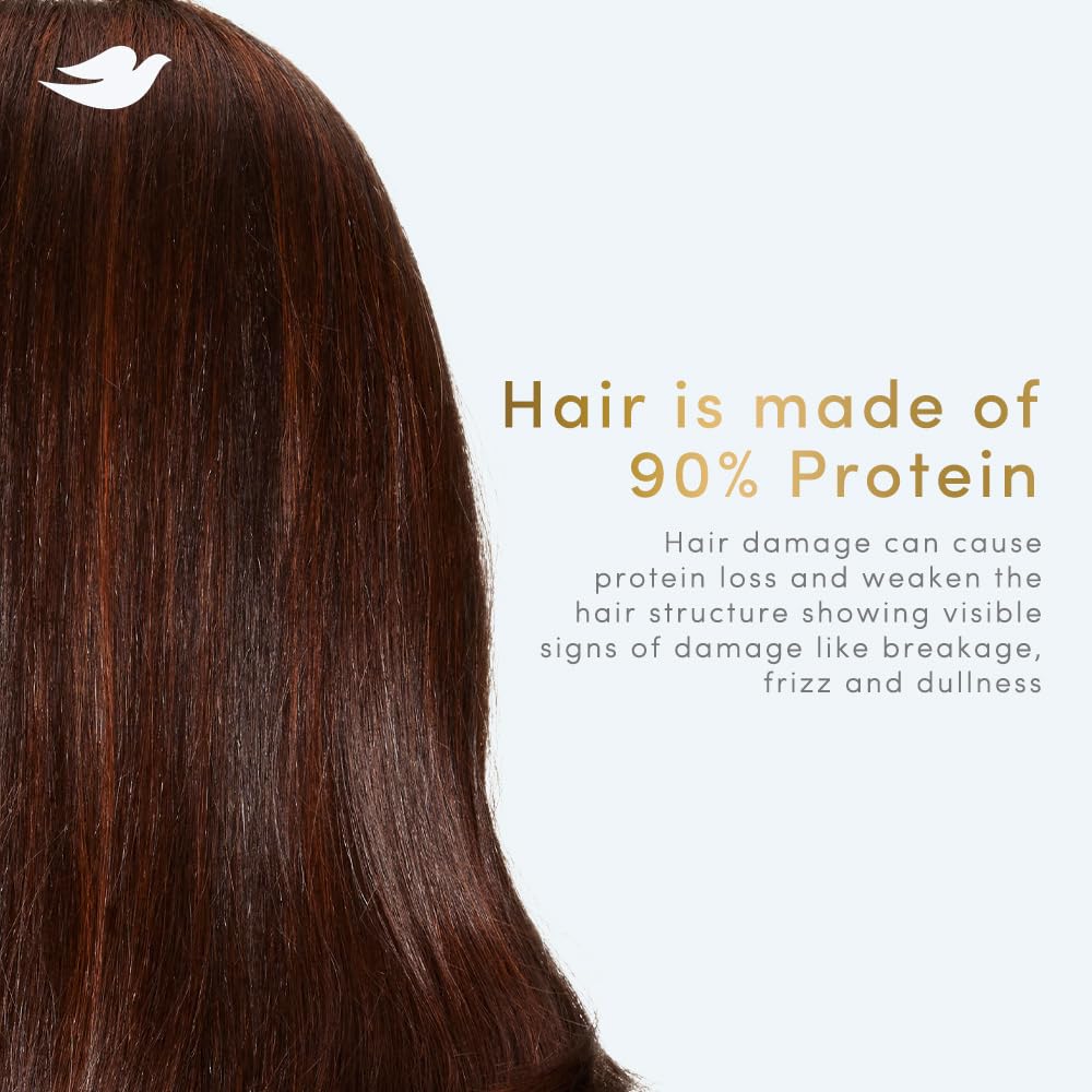 Dove Champú para caída del cabello, aplicación en la mano muestra uso rápido