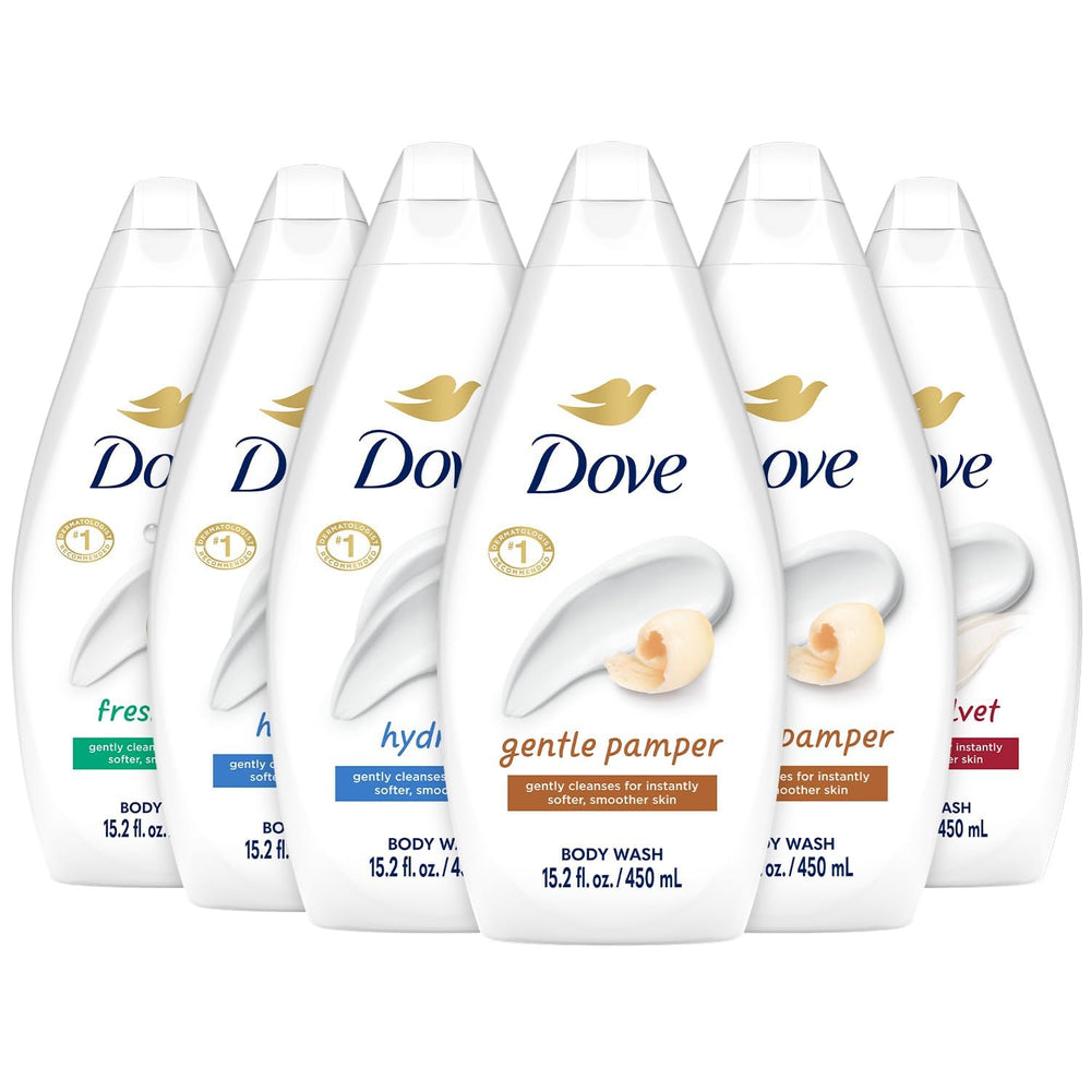 Dove Hidratante Cuerpo: envase práctico para ducha diaria y piel suave.