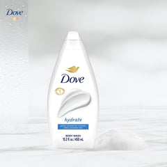 Dove Hidratante Ducha: sello dermatólogo que respalda cuidado suave.