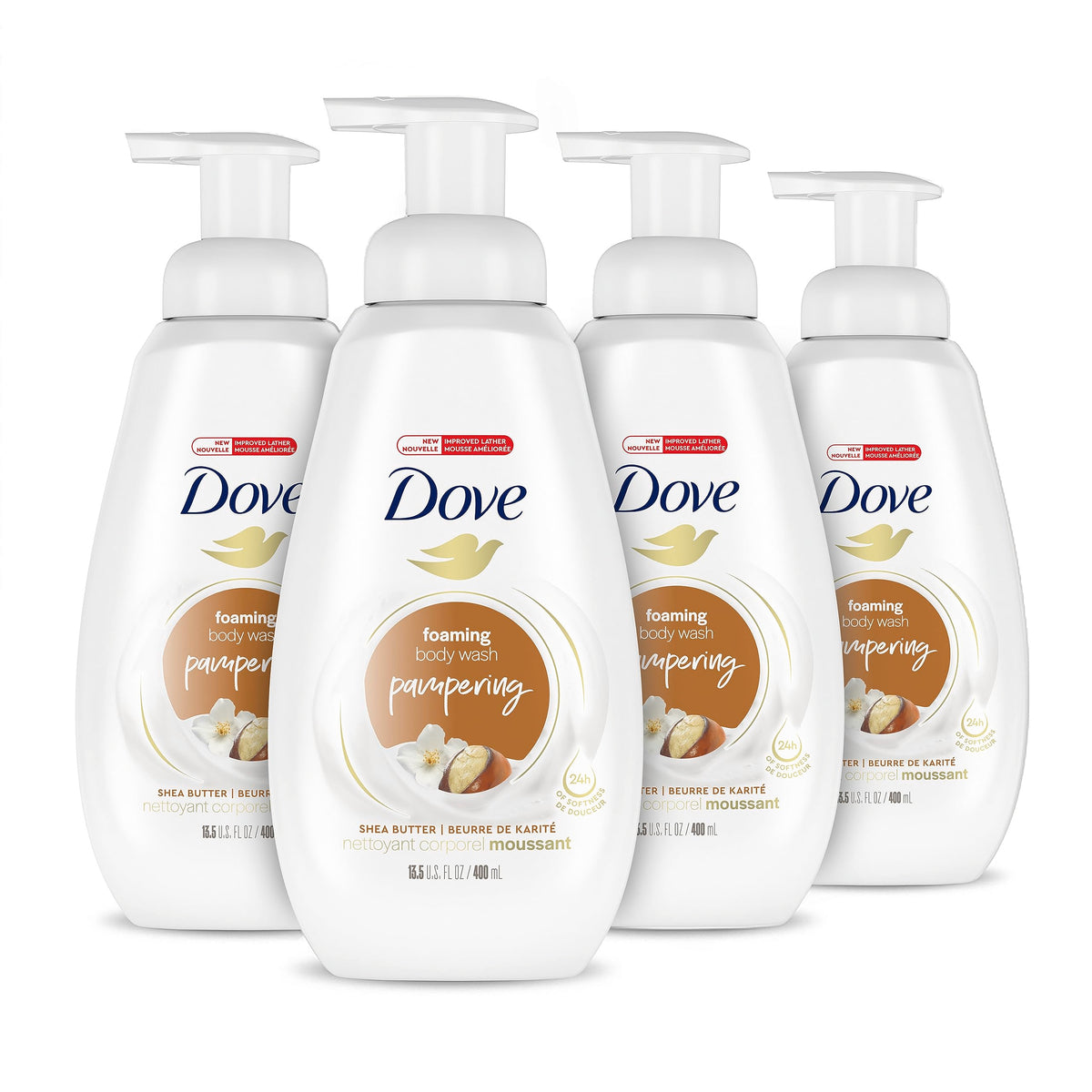Dove Instant Foaming Wash con pump: hidratación suave para la piel