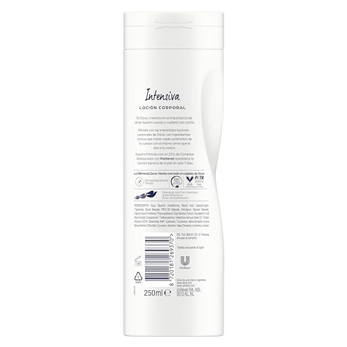 Dove Intense Nourishment Body Lotion texture swatch highlights creamy consistency