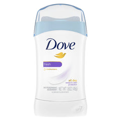 Dove Invisible Solid Fresh, barra desodorante, proporciona sensación de frescura diaria sin manchas.