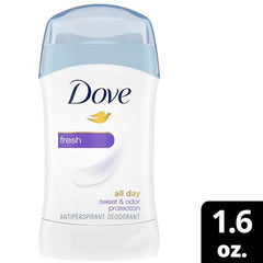 Dove Invisible Solid Fresh, sin manchas blancas, ideal para usar sin marcas en la ropa.