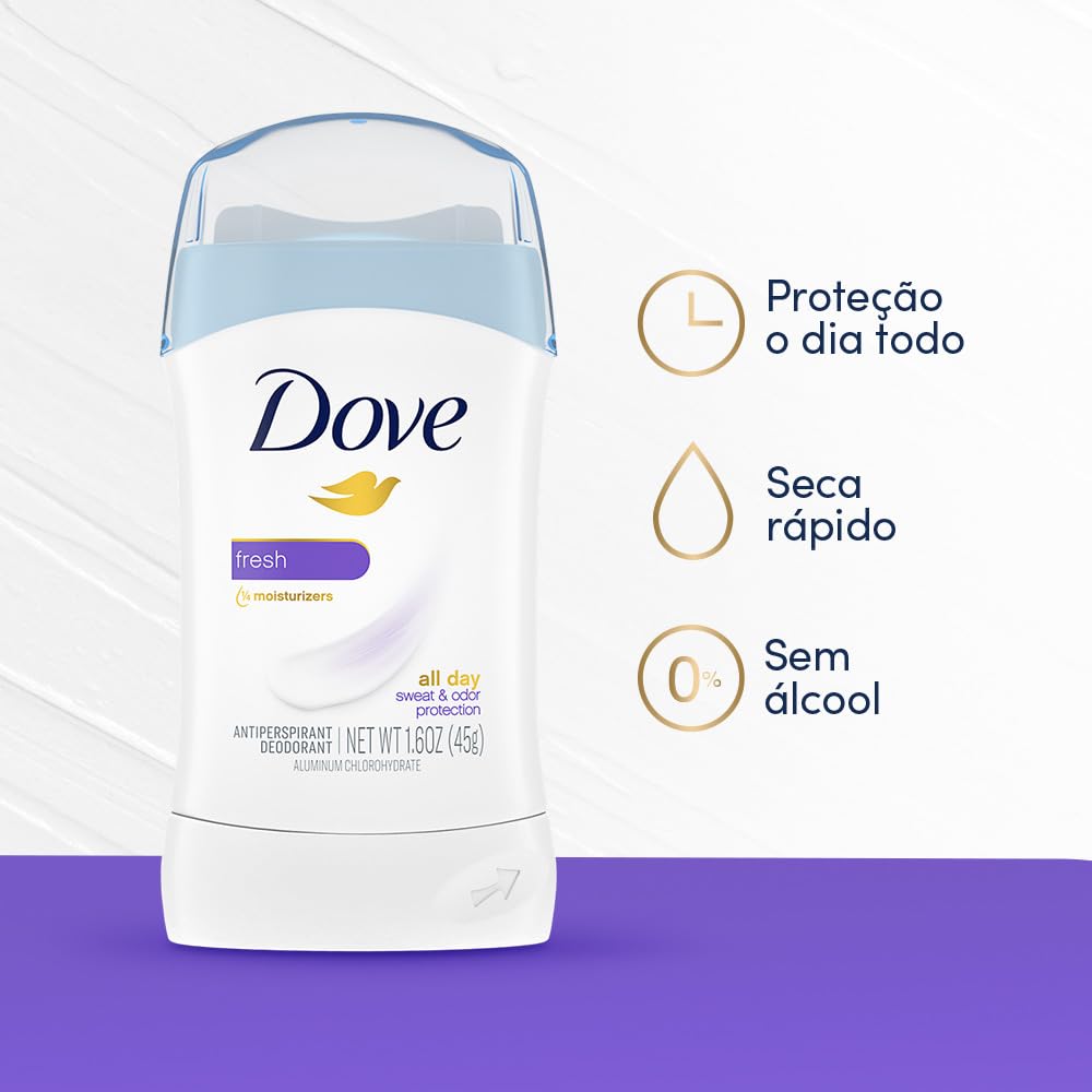 Dove Invisible Solid Fresh, perfecto para uso diario en entornos laborales y actividades al aire libre.