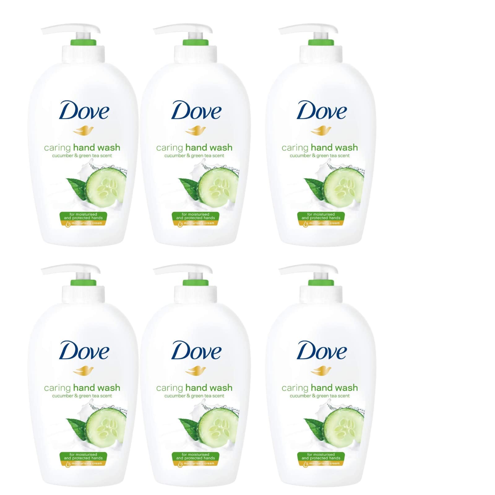 Jabón de manos Dove Fresh Touch con pepino y té verde para una sensación fresca