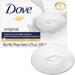 Dove Jabón Original Barra 3 en 1 para cuerpo, manos y rostro, hidratación diaria