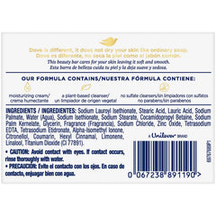 Dove Jabón Original Barra 3 en 1, textura cremosa que cuida la piel