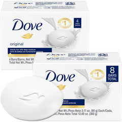 Dove Jabon Original, paquete doble en estuche, para uso diario en piel seca
