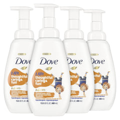 Dove Kids Care Espuma Coco Cookie en botella, cuidado suave para la piel.