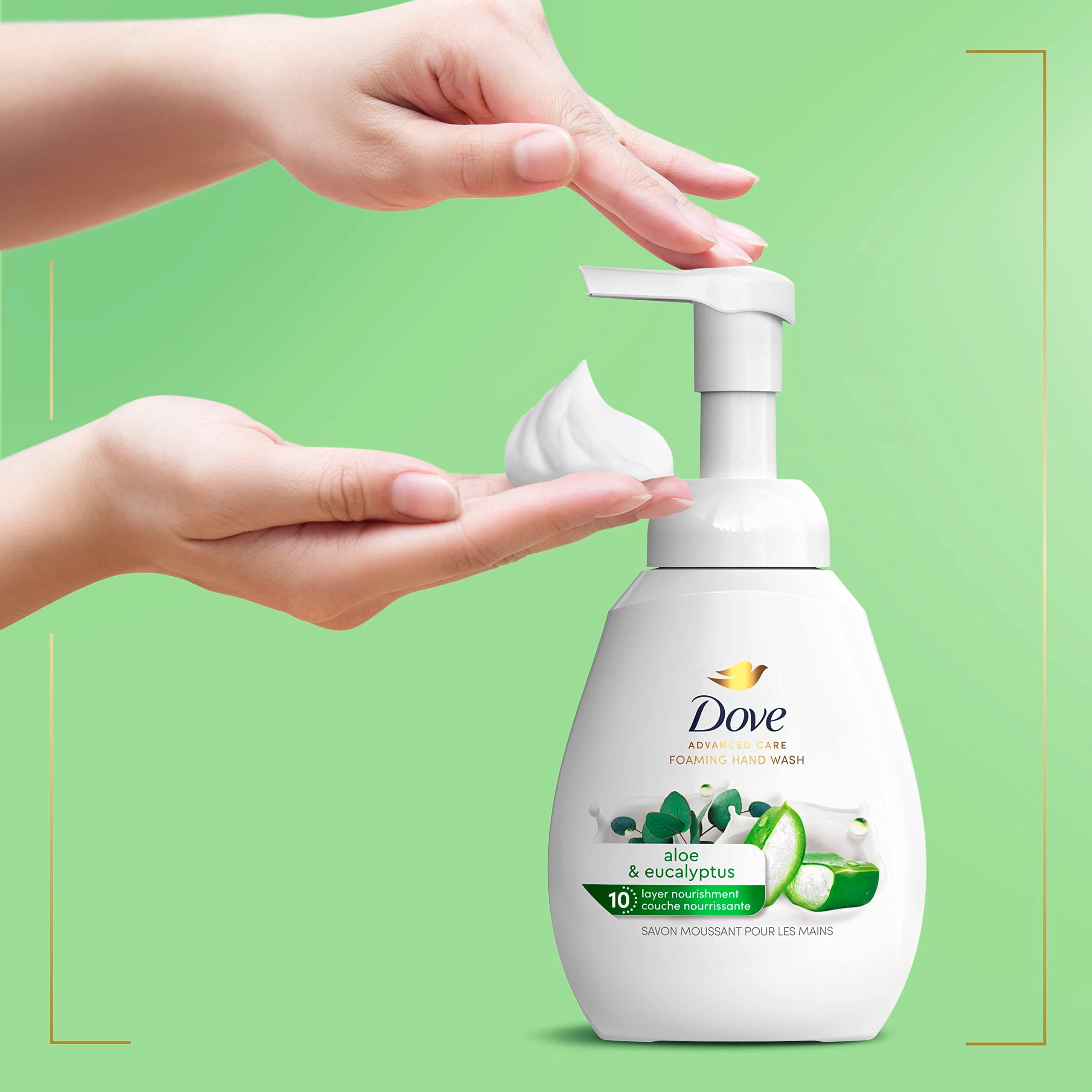Dove Lavado de Manos Aloe Eucalipto, dermatologo recomienda suavidad para la piel.
