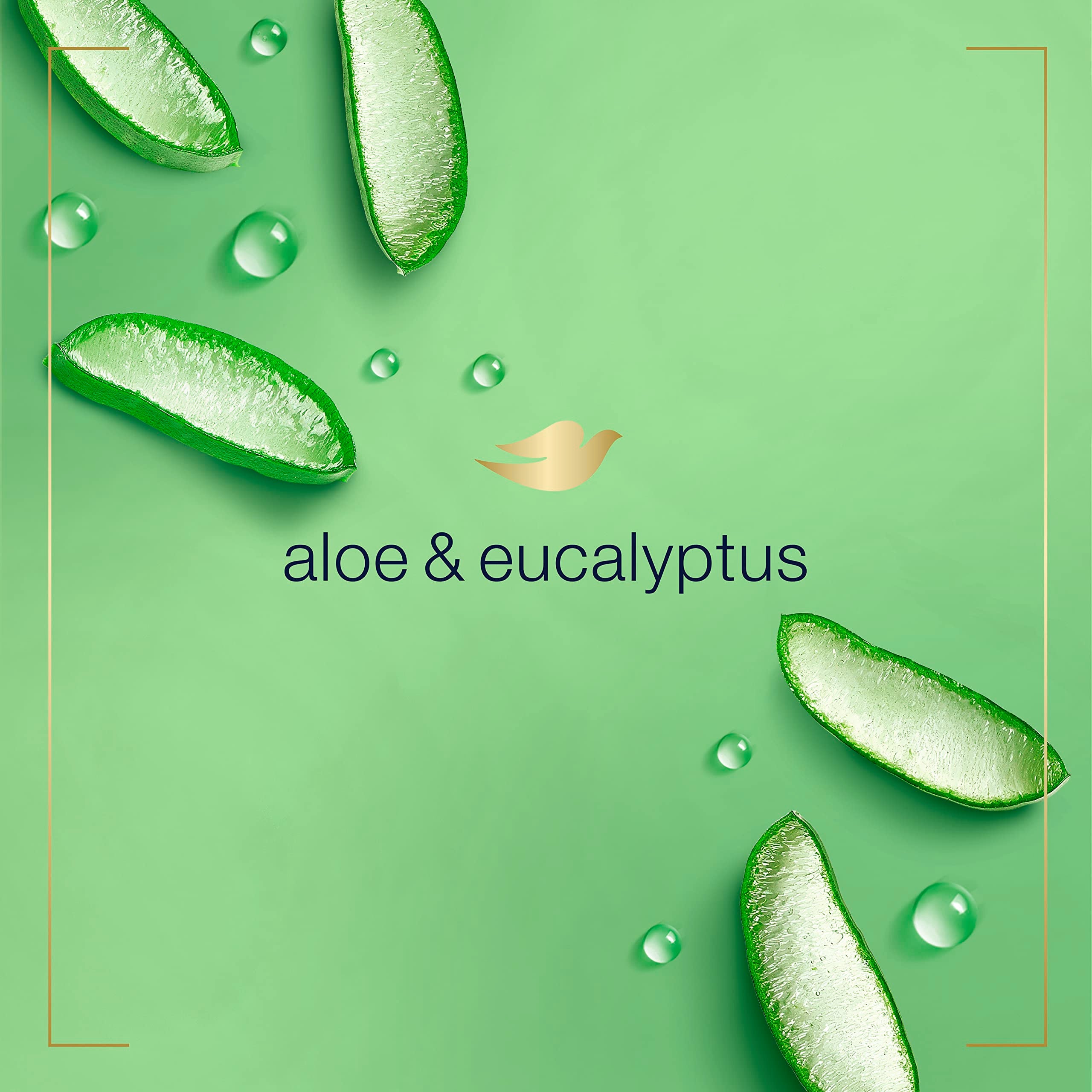 Dove Lavado de Manos Aloe Eucalipto, envase reciclado para sostenibilidad.