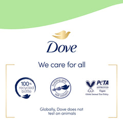 Dove Lavado de Manos Aloe Eucalipto, manos mojadas y espuma abundante.