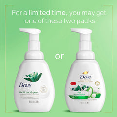Dove Lavado de Manos Aloe Eucalipto, espuma cremosa y textura agradable.