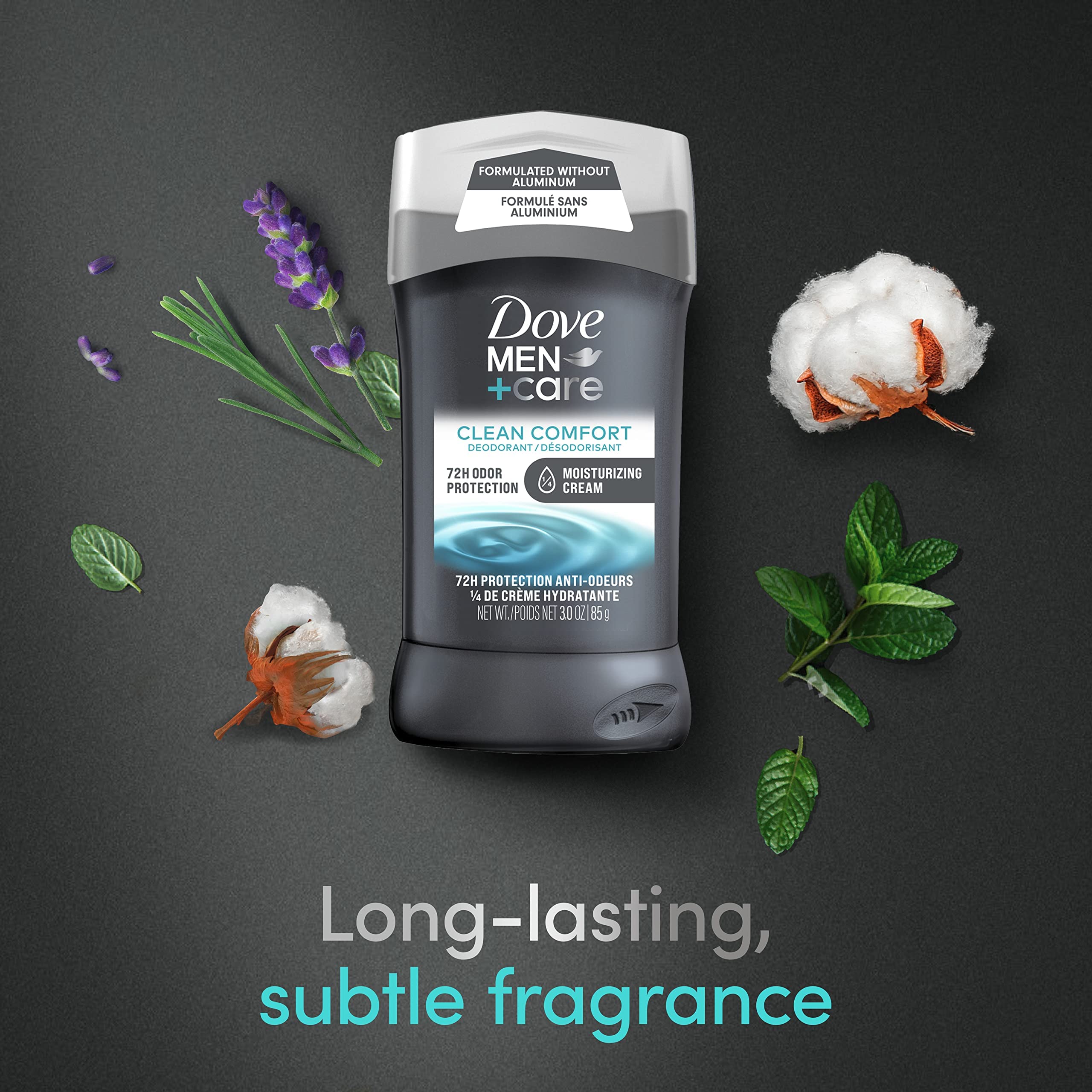 Aplicación suave de Dove Men+Care en axilas para frescura duradera