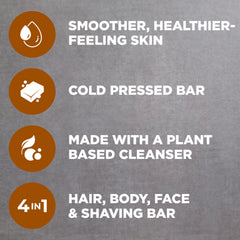 Textura cremosa de Dove Men+Care con hidratación suave para piel y rostro.