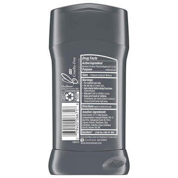 Dove Men Care Clean Comfort stick being applied for quick protection