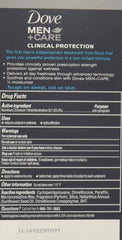 Dove Men+Care desodorante 96H empaque muestra protección confiable para la jornada.
