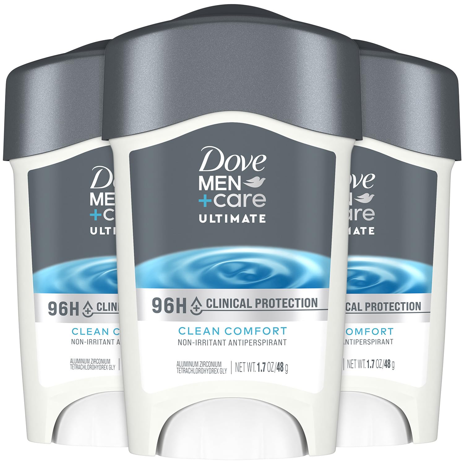 Dove Men+Care desodorante 96H, paquete de tres para uso diario