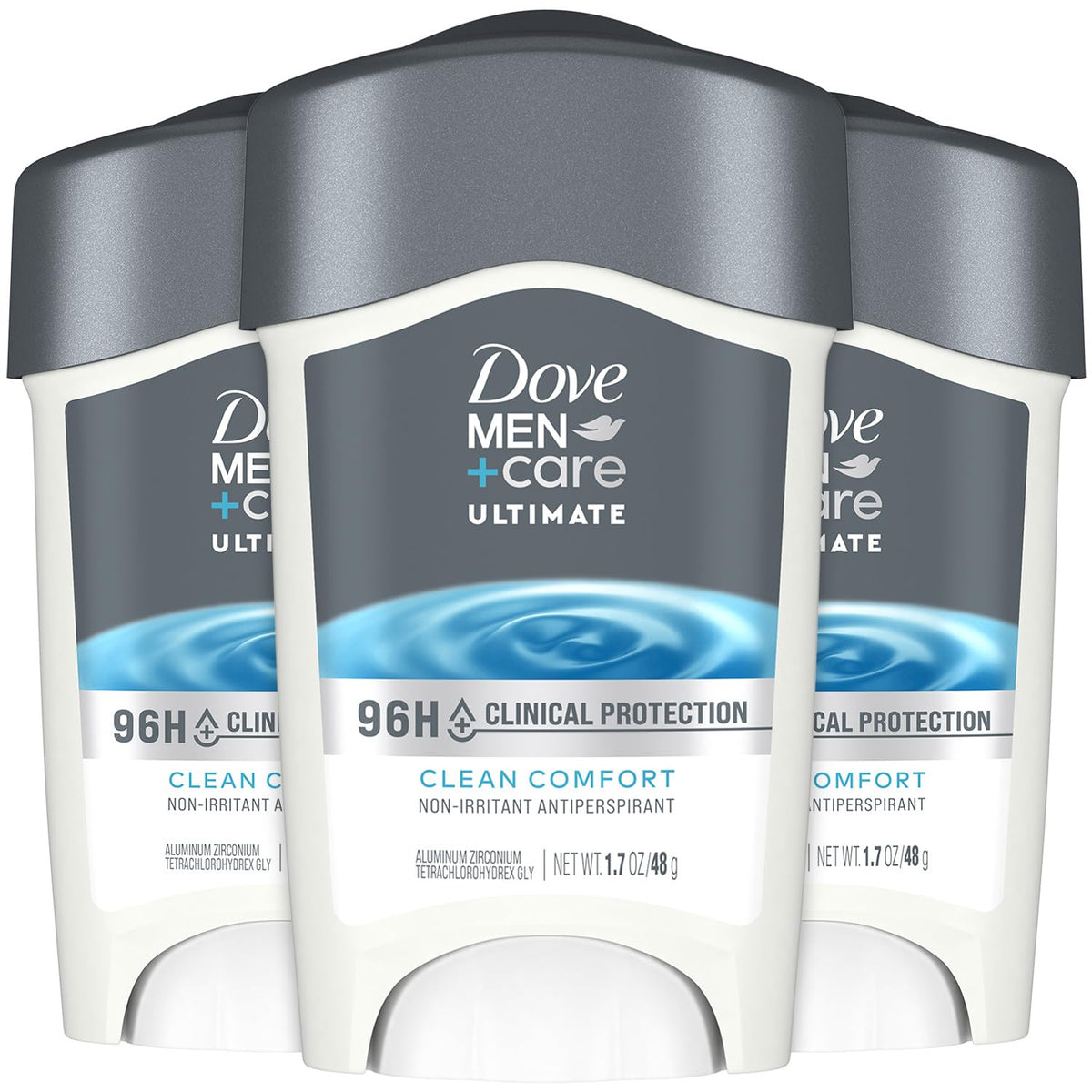 Dove Men+Care desodorante 96H, paquete de tres para uso diario